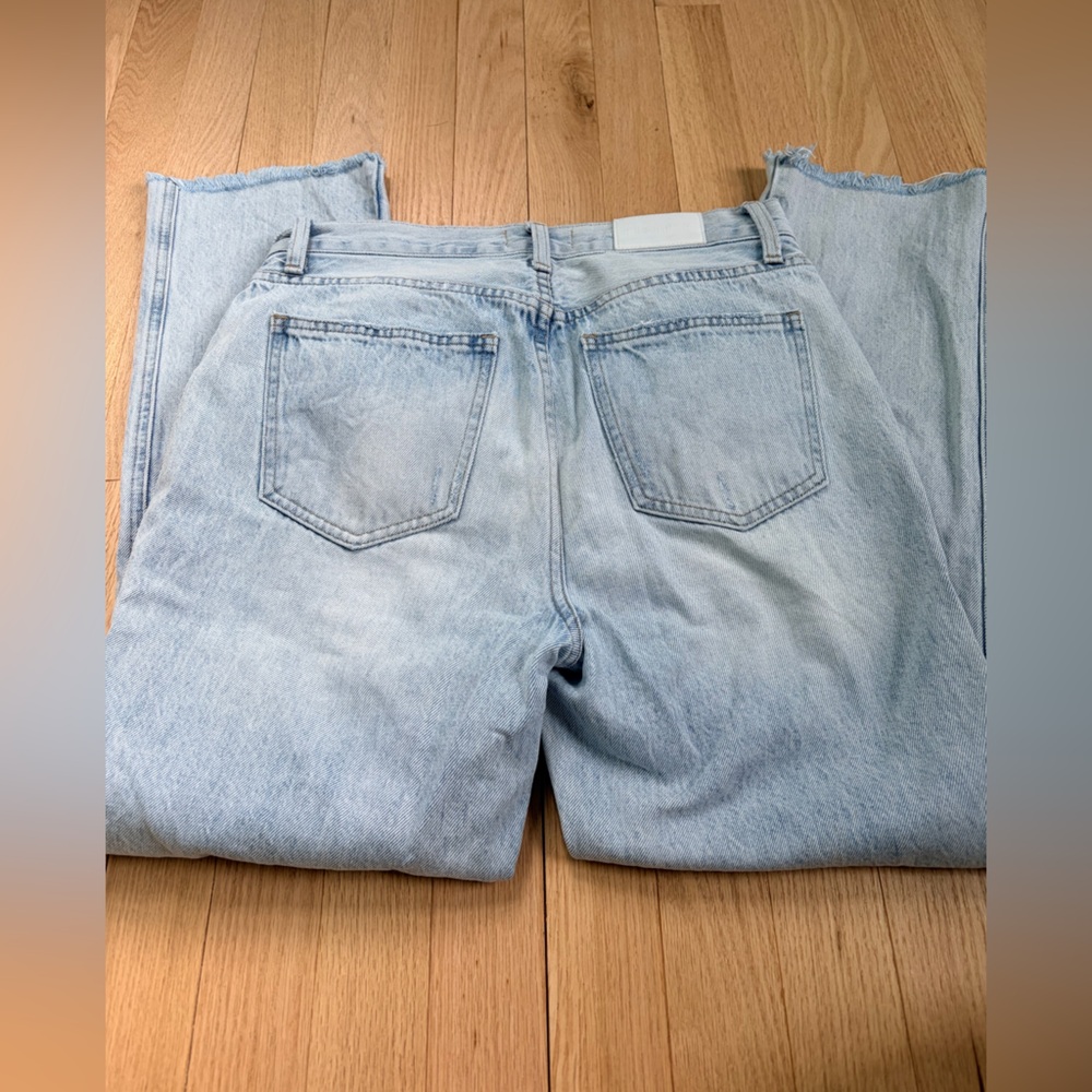 Pistola Eden High Rise Straight Jeans Size 26 Light Wash Raw Hem 100% Cotton - Picture 4 of 7